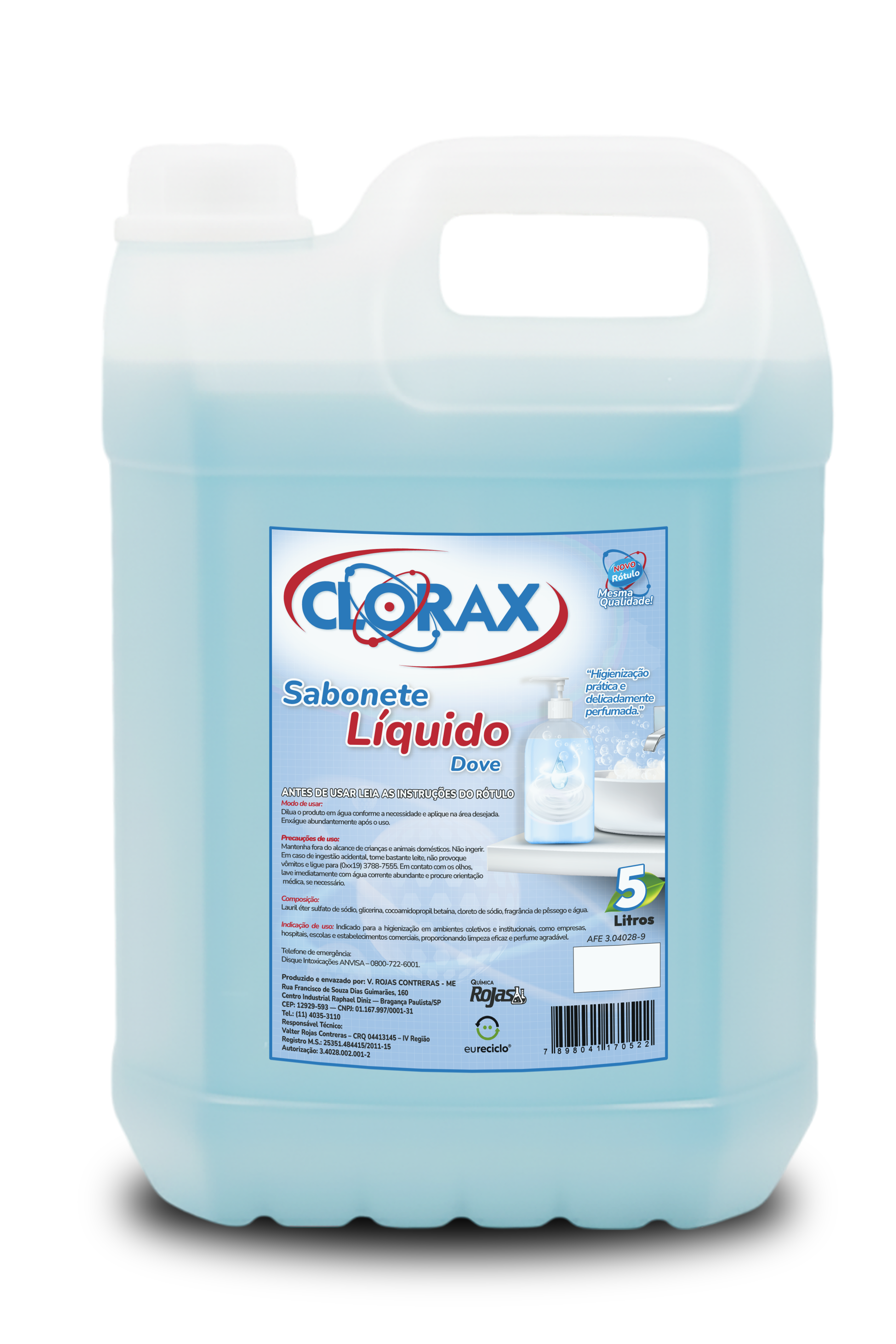 Garrafa de 5L do Sabonete Líquido Dove